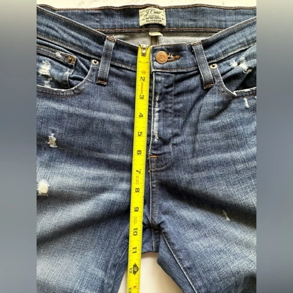 J Crew Slim Broken-in Boyfriend Jeans Size 28 Distressed K8462 Blue Size 28‎